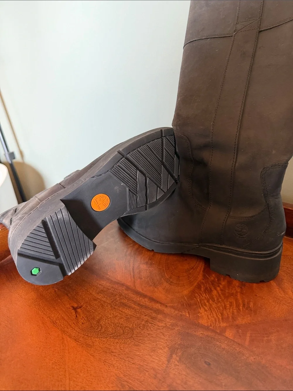 Timberland Black Over-the-Knee Leather Pull-On Boots